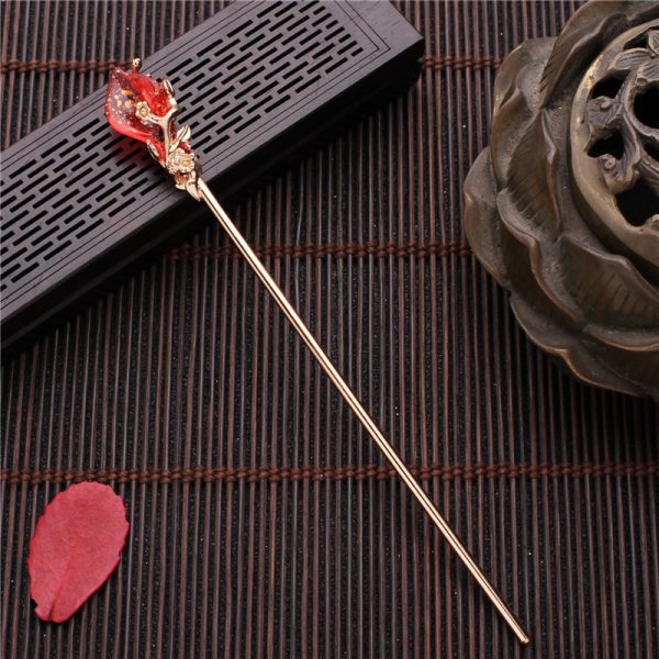 ⁦Women's Antique Simple Mulan Accessories Tassel Retro Hanfu Hairpin⁩ - الصورة ⁦4⁩