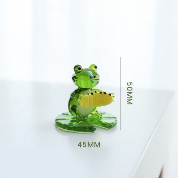 ⁦Home Decor Glass Frog Ornament Shape⁩ - الصورة ⁦10⁩
