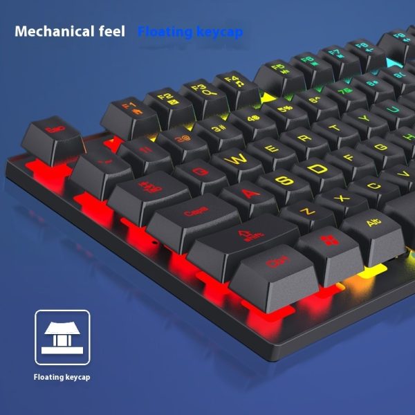 ⁦Wired Keyboard Luminous Desktop And Notebook Computer Accessories⁩ - الصورة ⁦3⁩