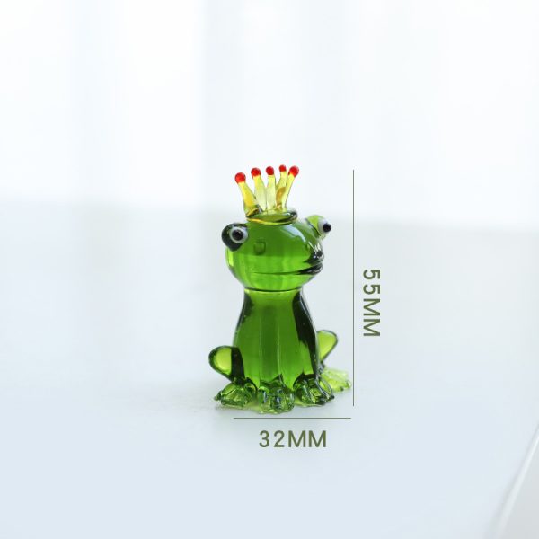 ⁦Home Decor Glass Frog Ornament Shape⁩ - الصورة ⁦9⁩