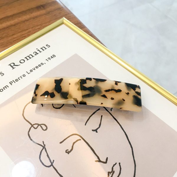 ⁦Acetate Simple Graceful Hair Accessories Horizontal Clip Rectangular All-match Spring Clip For Women⁩ - الصورة ⁦10⁩