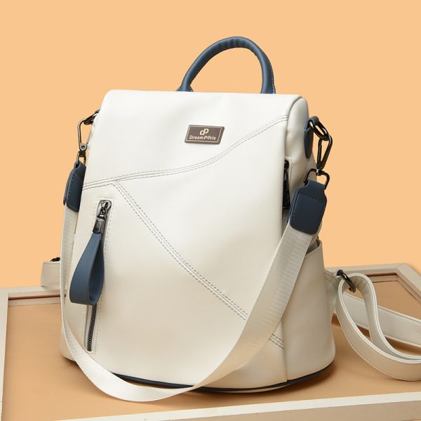⁦Women's Fashion Personality New Cowhide Backpack⁩ - الصورة ⁦4⁩