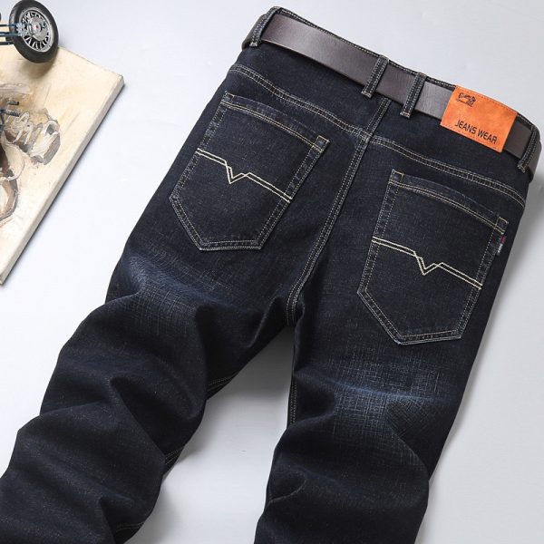 ⁦Men's Jeans Men's Loose Straight Stretch Long⁩ - الصورة ⁦7⁩