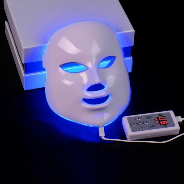 ⁦Beauty Instrument Beauty Red Purple Light Photon Skin Rejuvenation Mask Instrument Household Acne Spectrometer Face⁩ - الصورة ⁦5⁩