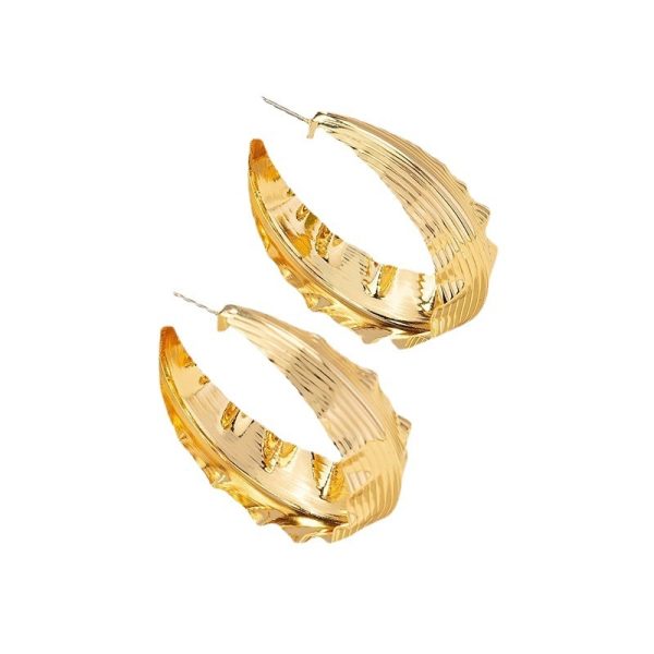 ⁦Simple Fashion Metal Geometry Trending Earrings⁩ - الصورة ⁦5⁩