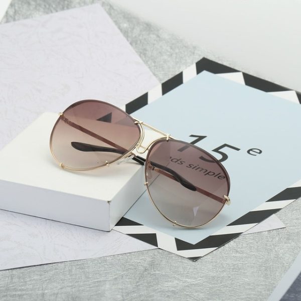 ⁦Women's Fashion Lens Sunglasses Gradient Color⁩ - الصورة ⁦10⁩
