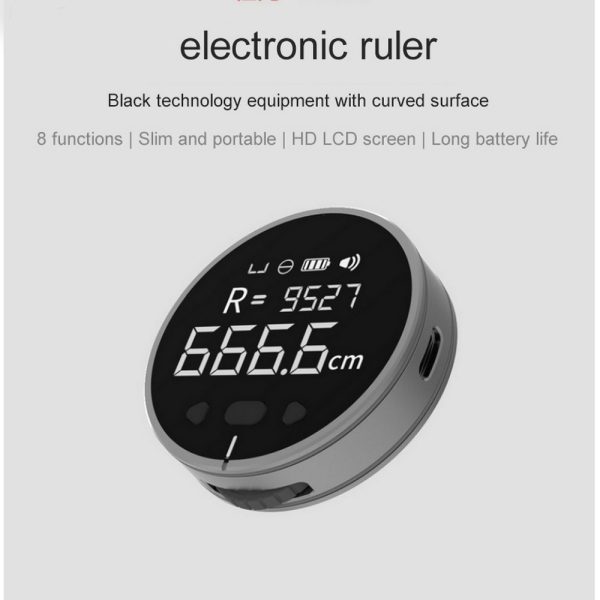 ⁦Distance Measuring Instrument Electronic Measuring Ruler Tape Measure High Definition Digital LCD High Precision Electronic Measuring Ruler Tool⁩ - الصورة ⁦2⁩