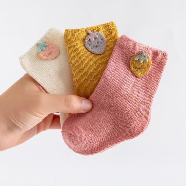 ⁦Cartoon Patch Children's Socks 3 Pairs Accessories⁩ - الصورة ⁦2⁩