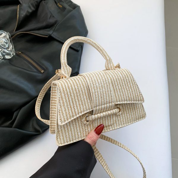 ⁦French Fashion Casual Simple Western Style Simple Fashion Shoulder Messenger Bag⁩ - الصورة ⁦9⁩