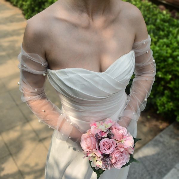⁦Japanese And Korean Bridal Pearl Gloves Accessories⁩ - الصورة ⁦2⁩