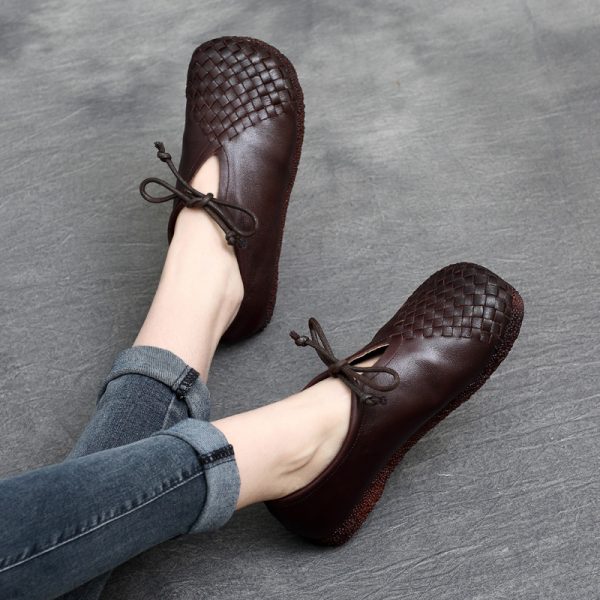 ⁦Vintage Mori Women's Soft-soled Platform Lace-up Flats⁩ - الصورة ⁦3⁩
