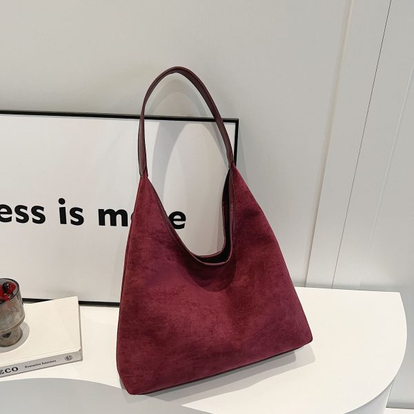 ⁦Autumn Winter Retro Niche Suede Western Style All-matching Shoulder Bag⁩ - الصورة ⁦7⁩