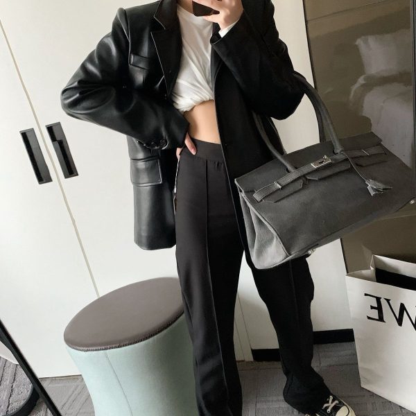 ⁦Women's Fashion Personality Retro Biker's Jacket⁩ - الصورة ⁦7⁩