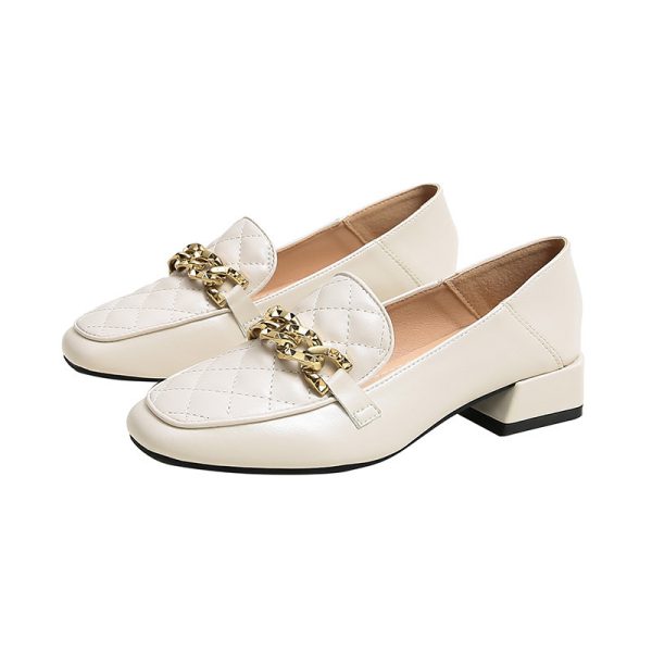 ⁦Women's Soft Sole Square Toe Low Heel Shoes⁩ - الصورة ⁦4⁩