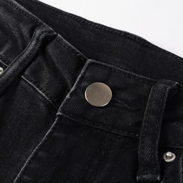 ⁦American Street Washing Craft Letter Patch Jeans Men⁩ - الصورة ⁦4⁩