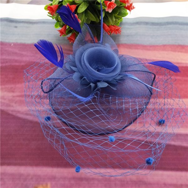 ⁦Vintage Feather Mesh Bridal Hair Accessories⁩ - الصورة ⁦2⁩