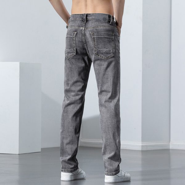 ⁦Straight Elastic Trend Versatile Retro Nostalgic Jeans For Men⁩ - الصورة ⁦4⁩