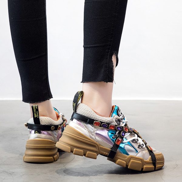 ⁦Bf street shot ins sneakers female Korean version of ulzzang Harajuku wild breathable summer lightweight fitness running shoes⁩ - الصورة ⁦7⁩