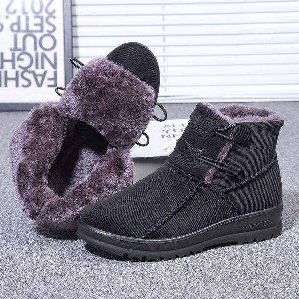 ⁦Women's Cotton Shoes Fashion Plus Velvet Thickened Tube⁩ - الصورة ⁦2⁩