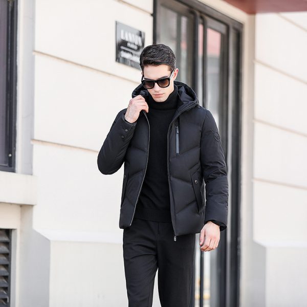 ⁦Warm and loose plus size men's down jacket⁩ - الصورة ⁦2⁩