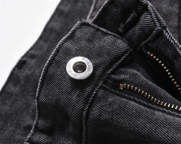 ⁦Bright White Jeans Baggy Straight Trousers Men⁩ - الصورة ⁦5⁩