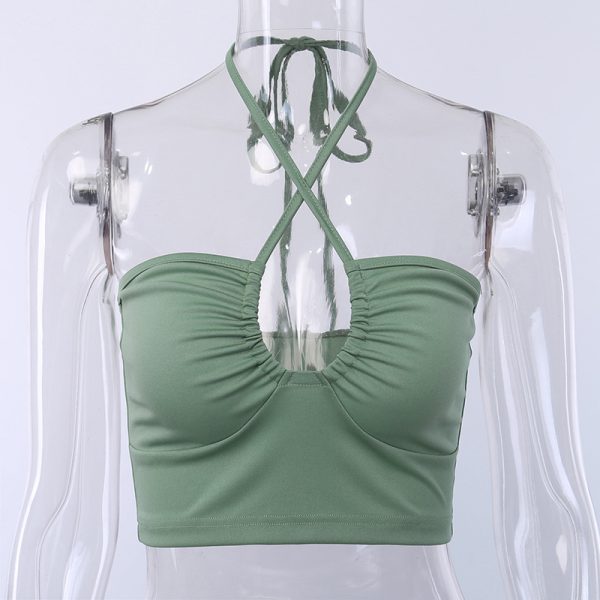 ⁦Women's Drawstring Cross Halter Wrap Wrap Bottoms⁩ - الصورة ⁦4⁩