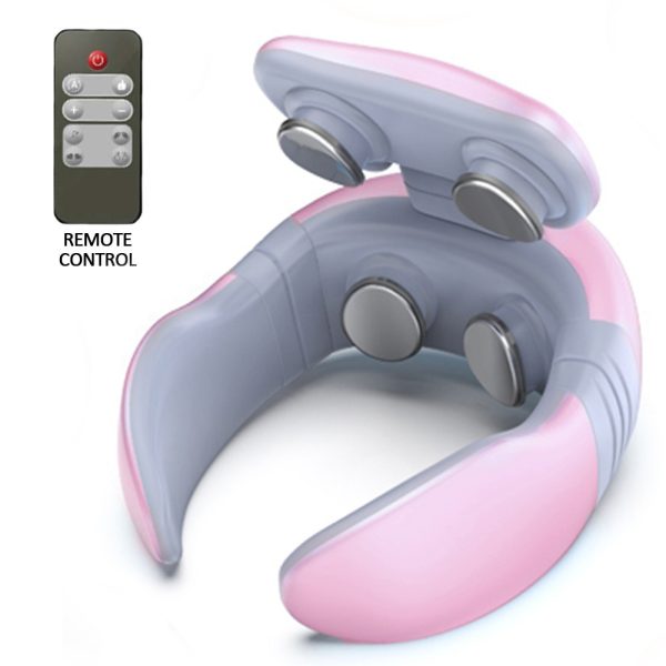 ⁦Smart Electric Pulse Back and Neck Massage 4 Heads Pain Relief Tool Health Care Relaxation Cervical Vertebra Physiotherapy⁩ - الصورة ⁦5⁩
