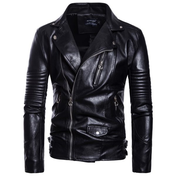 ⁦Men's leather jackets⁩ - الصورة ⁦2⁩