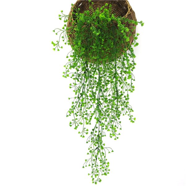⁦Artificial Floral Rattan Flower Vine Artificial Flower Silk Flower Admiralty Willow Wall Hanging Living Room Air Conditioning Duct Decoration Green Leaf Plant⁩ - الصورة ⁦6⁩