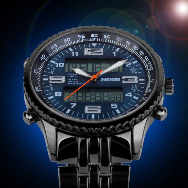 ⁦Light Energy Meter Multifunctional Male Student Sports Electronic Watch⁩ - الصورة ⁦5⁩