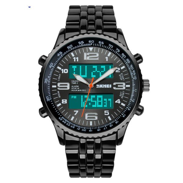 ⁦Light Energy Meter Multifunctional Male Student Sports Electronic Watch⁩ - الصورة ⁦3⁩