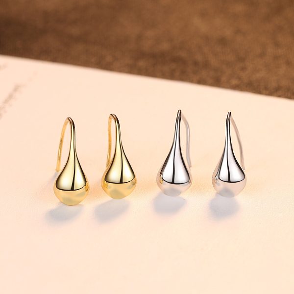 ⁦Authentic Sterling Silver 925 Waterdrop Design Drop Earring for Women Elegant Engagement Earring Fine Jewelry Accessories⁩ - الصورة ⁦3⁩
