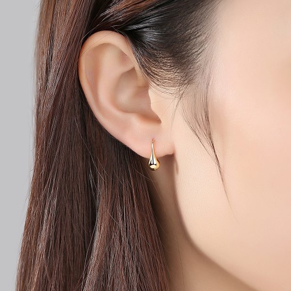 ⁦Authentic Sterling Silver 925 Waterdrop Design Drop Earring for Women Elegant Engagement Earring Fine Jewelry Accessories⁩ - الصورة ⁦6⁩