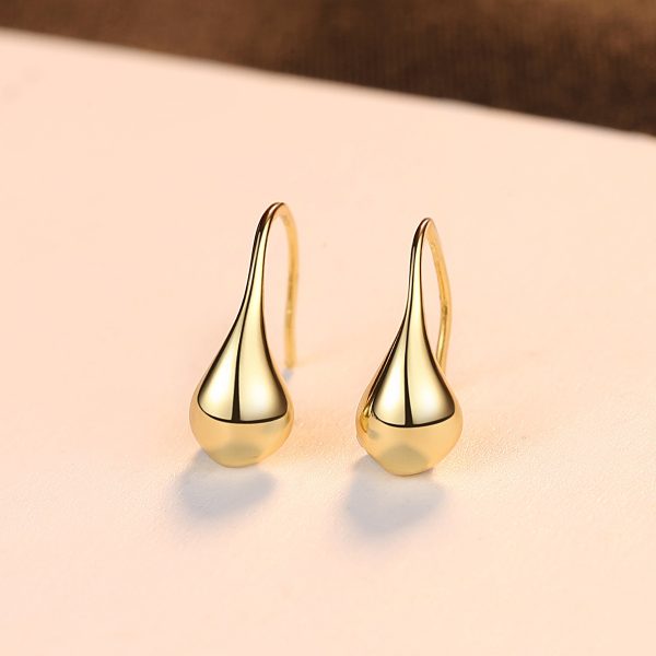 ⁦Authentic Sterling Silver 925 Waterdrop Design Drop Earring for Women Elegant Engagement Earring Fine Jewelry Accessories⁩ - الصورة ⁦4⁩
