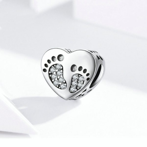 ⁦Romantic Foot Print Sterling Silver Beaded Accessories⁩ - الصورة ⁦3⁩