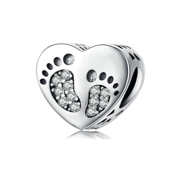 ⁦Romantic Foot Print Sterling Silver Beaded Accessories⁩ - الصورة ⁦2⁩