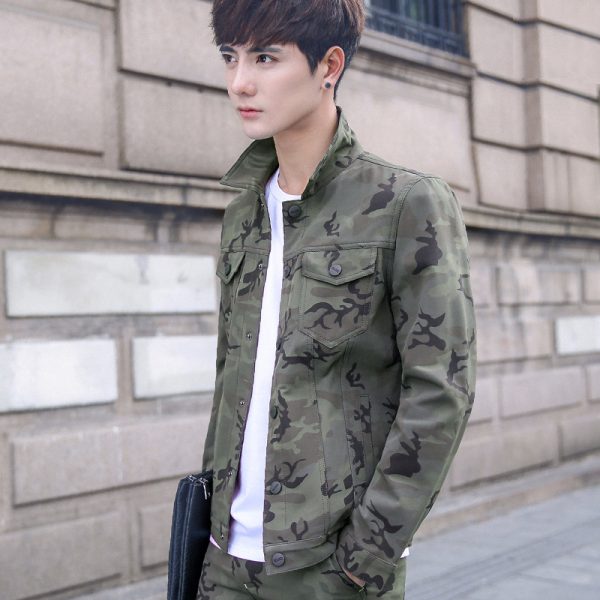 ⁦Camouflage Jacket Men's Handsome Overalls Men's Jackets⁩ - الصورة ⁦4⁩