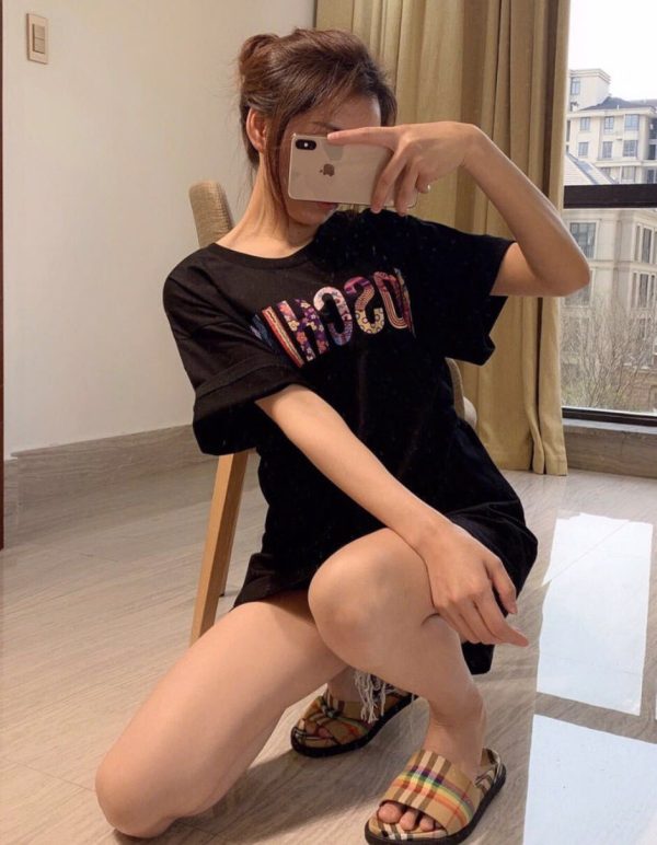 ⁦T-Shirt Letter Women T-Shirts Short Sleeve⁩ - الصورة ⁦4⁩