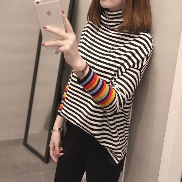 ⁦Sweater Tnside Turtleneck Bottoming Shirt⁩ - الصورة ⁦2⁩