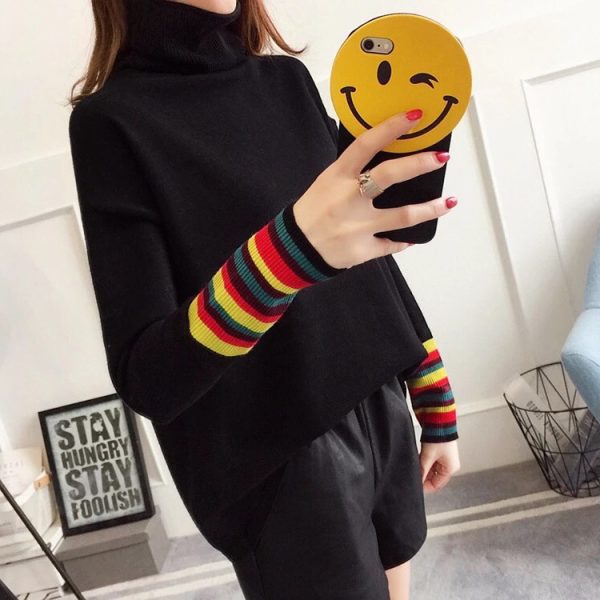 ⁦Sweater Tnside Turtleneck Bottoming Shirt⁩ - الصورة ⁦4⁩