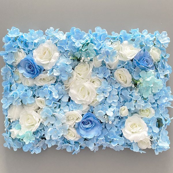 ⁦40x60CM White Silk Rose Flower Wall Artificial Flower for Wedding Decoration Flower Wall Romantic Wedding Home Backdrop Decor⁩ - الصورة ⁦2⁩