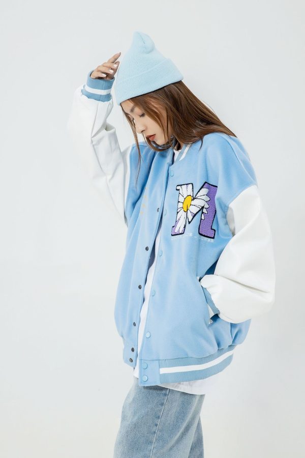 ⁦Men'S And Women'S Jackets With Straight Hem And Color Matching Side Slit Pockets⁩ - الصورة ⁦3⁩