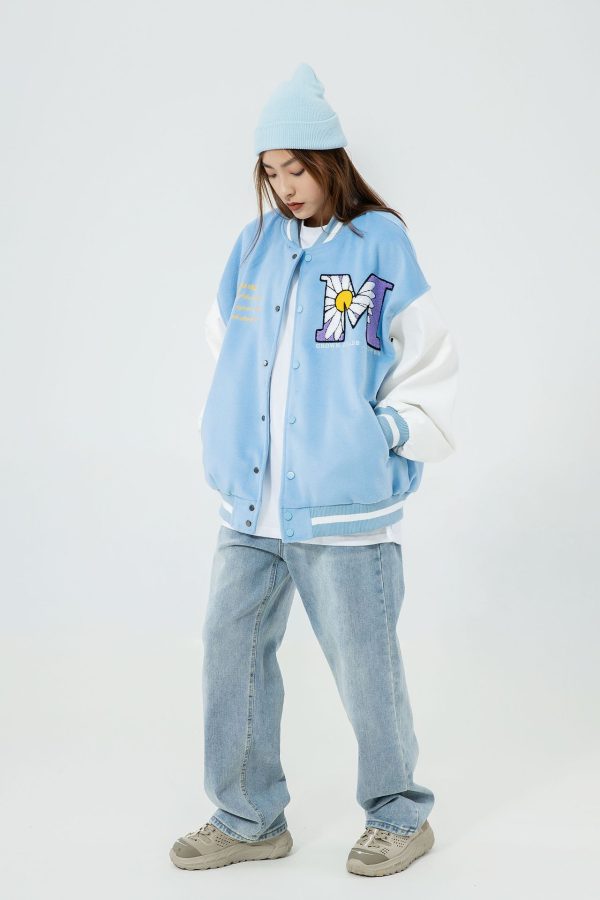 ⁦Men'S And Women'S Jackets With Straight Hem And Color Matching Side Slit Pockets⁩ - الصورة ⁦5⁩