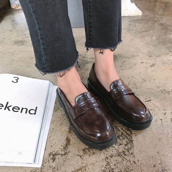 ⁦British College Style Small Leather Shoes⁩ - الصورة ⁦6⁩