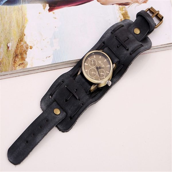 ⁦Accessories Foreign Trade Watches Retro Cowhide Watches Punk Watches Men'S Wrist Watches⁩ - الصورة ⁦3⁩