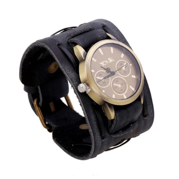 ⁦Accessories Foreign Trade Watches Retro Cowhide Watches Punk Watches Men'S Wrist Watches⁩ - الصورة ⁦4⁩
