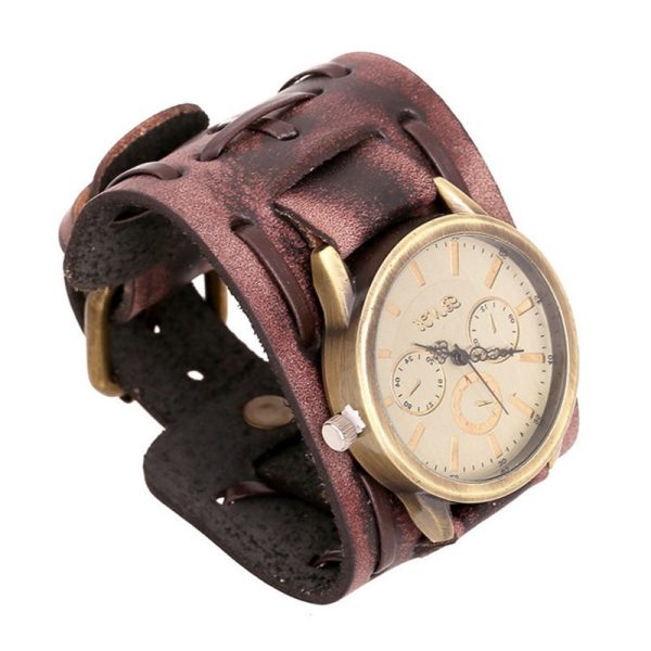 ⁦Accessories Foreign Trade Watches Retro Cowhide Watches Punk Watches Men'S Wrist Watches⁩ - الصورة ⁦5⁩