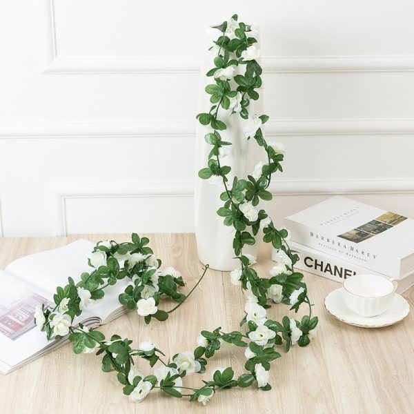 ⁦250Cm Rose Artificial Flowers Christmas Garland For Wedding Home Room Decoration Spring Autumn Garden Arch Diy Fake Plant Vine⁩ - الصورة ⁦2⁩