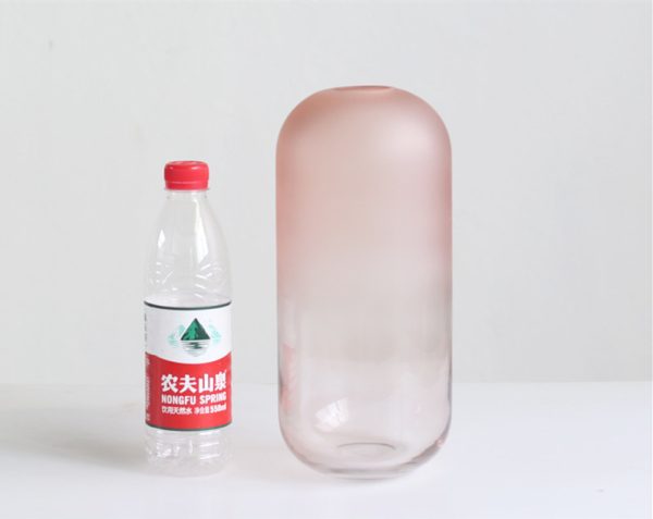 ⁦American creative Nordic minimalist glass vase frosted flower arrangement water dried flower flower living room dining table decoration⁩ - الصورة ⁦6⁩