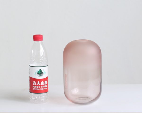 ⁦American creative Nordic minimalist glass vase frosted flower arrangement water dried flower flower living room dining table decoration⁩ - الصورة ⁦5⁩